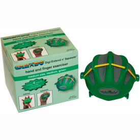 Fabrication Enterprises Inc 143451 CanDo® Digi-Extend n Squeeze® Exerciser, Moderate, Green, Large image.