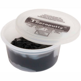 Fabrication Enterprises Inc 257771 TheraPutty® Plus Antimicrobial Exercise Putty, Black, 2 Ounce, X-Firm image.