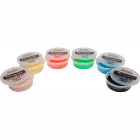 Fabrication Enterprises Inc 265441 TheraPutty® Antimicrobial Exercise Putty, 4 oz., Assorted Colors, Set Of 6 image.