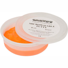 Fabrication Enterprises Inc 296852 Theraputty® Microwaveable Exercise Putty, Soft, Orange, 4 Ounce image.