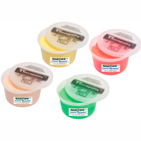 Fabrication Enterprises Inc 327533 TheraPutty® Scented Exercise Putty, 1 lb., 4-Piece Set (Tan, Yellow, Red, Green) image.
