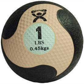 Fabrication Enterprises Inc 453176 CanDo® Firm Medicine Ball, 1 lb., 8" Diameter, Tan image.