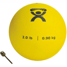 Fabrication Enterprises Inc 464498 CanDo® Soft Pliable Medicine Ball, 2 lb., 5" Diameter, Yellow image.