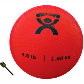Fabrication Enterprises Inc 464864 CanDo® Soft Pliable Medicine Ball, 4 lb., 5" Diameter, Red image.