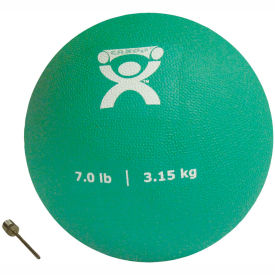 Fabrication Enterprises Inc 465229 CanDo® Soft Pliable Medicine Ball, 7 lb., 7" Diameter, Green image.