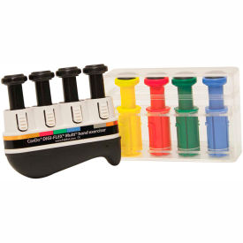 Fabrication Enterprises Inc 10-3745S Digi-Flex® Multi™ Hand Exerciser, Progressive Starter Pack, Black & 4 Additional Buttons image.