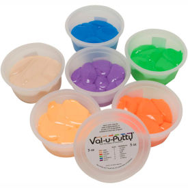 Fabrication Enterprises Inc 10-3916****** Val-u-Putty™ Exercise Putty, 3 Ounce, Set of 6 (6 Colors) image.