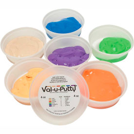 Fabrication Enterprises Inc 740256 Val-u-Putty™ Exercise Putty, 4 Ounce, Set of 6 (6 Colors) image.
