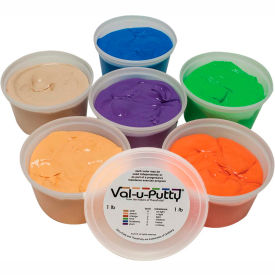 Fabrication Enterprises Inc 747561 Val-u-Putty™ Exercise Putty, 1 Pound, Set of 6 (6 Colors) image.