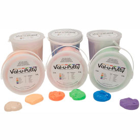 Fabrication Enterprises Inc 751214 Val-u-Putty™ Exercise Putty, 5 Pound, Set of 6 (6 Colors) image.