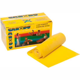 Fabrication Enterprises Inc 1209593 CanDo® Low Powder Exercise Band, Yellow, 6 Yard Roll, 1 Roll/Box image.