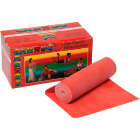 Fabrication Enterprises Inc 1209959 CanDo® Low Powder Exercise Band, Red, 6 Yard Roll, 1 Roll/Box image.