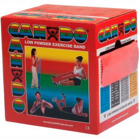 Fabrication Enterprises Inc 1213611 CanDo® Low Powder Exercise Band, Red, 50 Yard Roll, 1 Roll/Box image.