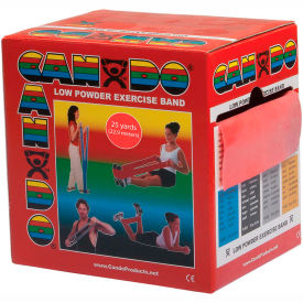 Fabrication Enterprises Inc 1231874 CanDo® Low Powder Exercise Band, Red, 25 Yard Roll, 1 Roll/Box image.