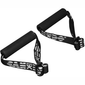 Fabrication Enterprises Inc 10-5330-10 CanDo® Foam Padded Handles with Strap For Exercise Band/Tubing, 10 Pairs image.