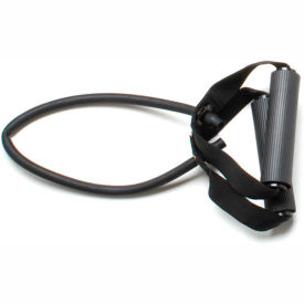 Fabrication Enterprises Inc 1331584 CanDo® Exercise Tubing with Handles, Black, 18" image.