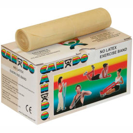 Fabrication Enterprises Inc 1355325 CanDo® Latex-Free Exercise Band, Tan, 6 Yard Roll, 1 Roll/Box image.