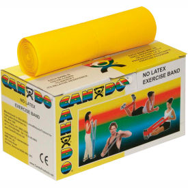 Fabrication Enterprises Inc 1355690 CanDo® Latex-Free Exercise Band, Yellow, 6 Yard Roll, 1 Roll/Box image.