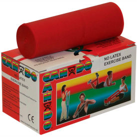Fabrication Enterprises Inc 1356056 CanDo® Latex-Free Exercise Band, Red, 6 Yard Roll, 1 Roll/Box image.