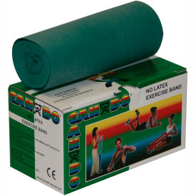 Fabrication Enterprises Inc 1356421 CanDo® Latex-Free Exercise Band, Green, 6 Yard Roll, 1 Roll/Box image.