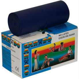 Fabrication Enterprises Inc 1356786 CanDo® Latex-Free Exercise Band, Blue, 6 Yard Roll, 1 Roll/Box image.