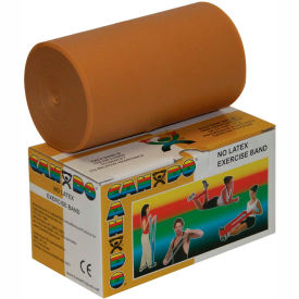 Fabrication Enterprises Inc 1357882 CanDo® Latex-Free Exercise Band, Gold, 6 Yard Roll, 1 Roll/Box image.
