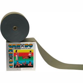 Fabrication Enterprises Inc 1361169 CanDo® Latex-Free Exercise Band, Silver, 50 Yard Roll, 1 Roll/Box image.