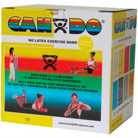 Fabrication Enterprises Inc 1362995 CanDo® Latex-Free Exercise Band, Yellow, 25 Yard Roll, 1 Roll/Box image.