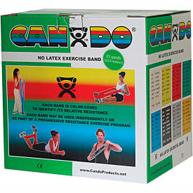 Fabrication Enterprises Inc 1363726 CanDo® Latex-Free Exercise Band, Green, 25 Yard Roll, 1 Roll/Box image.