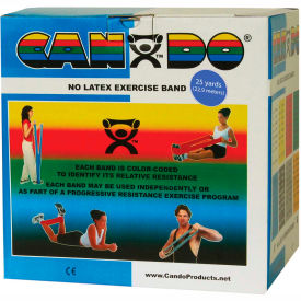 Fabrication Enterprises Inc 1364091 CanDo® Latex-Free Exercise Band, Blue, 25 Yard Roll, 1 Roll/Box image.
