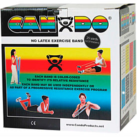 Fabrication Enterprises Inc 1364456 CanDo® Latex-Free Exercise Band, Black, 25 Yard Roll, 1 Roll/Box image.