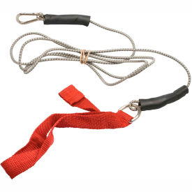 Fabrication Enterprises Inc 1425451 CanDo® Bungee Exercise Cord with Attachments, 7 Cord, Red image.