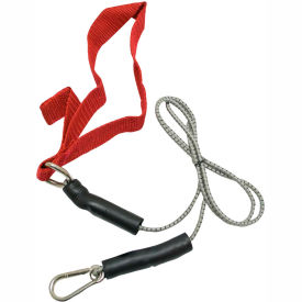 Fabrication Enterprises Inc 1429104 CanDo® Bungee Exercise Cord with Attachments, 4 Cord, Red image.