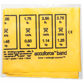 Fabrication Enterprises Inc 1461610 CanDo® AccuForce™ Exercise Band, Yellow, 48"L Band image.