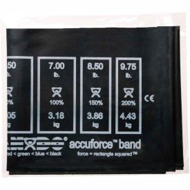 Fabrication Enterprises Inc 1463071 CanDo® AccuForce™ Exercise Band, Black, 48"L Band image.