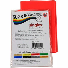 Fabrication Enterprises Inc 1608072 Sup-R Band® Latex Free Exercise Band, 5 Strip, Red, 1/PK image.