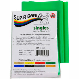 Fabrication Enterprises Inc 1608437 Sup-R Band® Latex Free Exercise Band, 5 Strip, Green, 1/PK image.