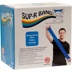 Fabrication Enterprises Inc 1616108 Sup-R Band® Latex Free Exercise Band, Blue, 50 Yard Roll/Box image.