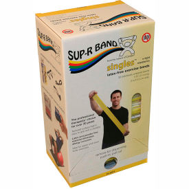 Fabrication Enterprises Inc 1633274 Sup-R Band® Latex Free Exercise Band, 5 Strips, Yellow, 30 Strips/Box image.