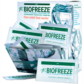 Fabrication Enterprises Inc 11-1036-100 BioFreeze® Cold Pain Relief Gel, 5 Gram Packet, Dispenser of 100 Packets image.