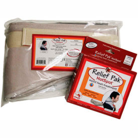 Fabrication Enterprises Inc 11-1301-12 Relief Pak® HotSpot Moist Heat Pack and Cover Set, Neck Pack with Foam-Filled Cover, 12/PK image.