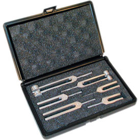 Fabrication Enterprises Inc 12-1460 Baseline® 6-Piece Tuning Fork Set with Carrying Case image.
