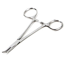 American Diagnostic Corp 3141 ADC® Halstead Hemostatic Forceps, Curved, 5"L, Stainless Steel image.