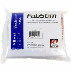 Fabrication Enterprises Inc 13-1288-1 FabStim® Self-Adhesive TENS Electrodes, Round 3" (7.6 cm), 4/Pack image.