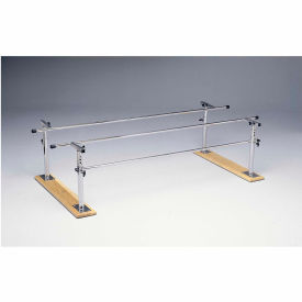 Fabrication Enterprises Inc 15-4000 Wood Base Folding Parallel Bars, Height and Width Adjustable, 7 L image.