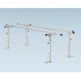 Fabrication Enterprises Inc 15-4060 Floor Mounted Parallel Bars, Height/Width Adjustable, 10 L image.