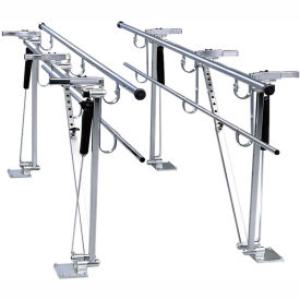 Fabrication Enterprises Inc 15-4090 Deluxe Floor Mounted Parallel Bars, Height/Width Adjustable, 7 L image.