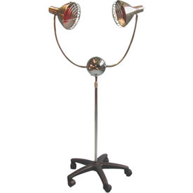 Fabrication Enterprises Inc 18-1142 2-Head Infra-Red Lamp with Timer and Mobile Base, 350 Watt image.