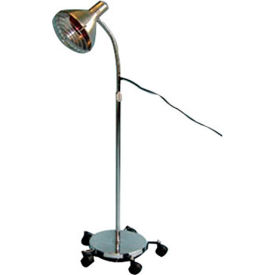 Fabrication Enterprises Inc 18-1161 Standard 175 Watt Ruby Infra-Red Lamp with Timer and Mobile Base image.