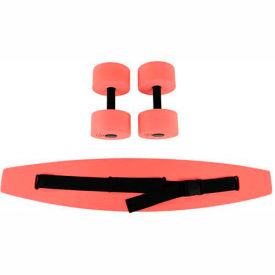 Fabrication Enterprises Inc 20-4212R CanDo® Standard Aquatic Exercise Kit (Jogger Belt, Hand Bars), Large, Red image.